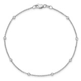 True Origin 14k White Gold 1/5 carat Lab Grown Diamond VS+ F+ Nine Station 9 inch Bracelet