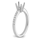 True Origin 14K White Gold 1/6 carat Lab Grown Diamond VS  D E F  Semi Mount Oval Engagement Ring