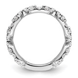 True Origin 14k White Gold 2 3/8 carat Lab Grown Diamond VS DEF Band