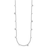True Origin 14k White Gold 2 3/8 carat Lab Grown Diamond VS DEF Twelve Station 18 inch Necklace