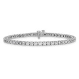 True Origin 14k White Gold 2 7/8 carat Lab Grown Diamond VS D E F Tennis Bracelet