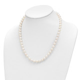 14k 8-9mm White Near-Round Freshwater Cultured Pearl 18 inch Necklace with 2 inch Extender/7.5 inch Bracelet with 1 inch Extender/Post Earrings Set