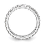 True Origin 14K White Gold 2 carat Lab Grown Diamond VS  D E F  Size 6 Eternity Band