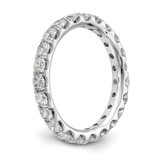 True Origin 14K White Gold 2 carat Lab Grown Diamond VS  D E F  Size 6 Eternity Ring