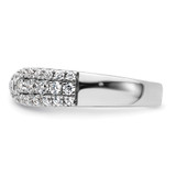 True Origin 14k White Gold 3/4 carat Lab Grown Diamond VS  D E F  Fancy Band