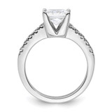 True Origin 14K White Gold 3/8 carat Lab Grown Diamond VS  D E F  Semi Mount Princess Engagement Ring - RM-CBC51228-7445