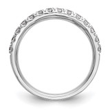 True Origin 14K White Gold 3/8 carat Lab Grown Diamond VS  D E F  Wedding Band - RM-3CC6EEEF-2771