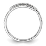 True Origin 14k White Gold 3/8 carat Lab Grown Diamond VS D E F Fancy Band - RM-803FDEE3-5893