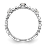 True Origin 14k White Gold 3/8 carat Lab Grown Diamond VS D E F Triple Band