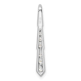 True Origin 14k White Gold 3/8 carat Lab Grown Diamond VS DEF 18 inch Vertical Slide Necklace