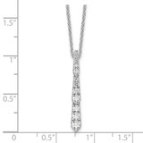 True Origin 14k White Gold 3/8 carat Lab Grown Diamond VS DEF 18 inch Vertical Slide Necklace