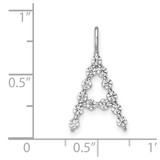 True Origin 14k White Gold 3/8 carat Lab Grown Diamond VS DEF Alphabet A Pendant