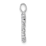 True Origin 14k White Gold 3/8 carat Lab Grown Diamond VS DEF Alphabet C Pendant
