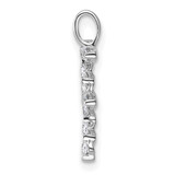 True Origin 14k White Gold 3/8 carat Lab Grown Diamond VS DEF Alphabet F Pendant