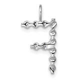 True Origin 14k White Gold 3/8 carat Lab Grown Diamond VS DEF Alphabet F Pendant