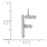 True Origin 14k White Gold 3/8 carat Lab Grown Diamond VS DEF Alphabet F Pendant