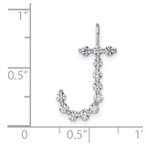True Origin 14k White Gold 3/8 carat Lab Grown Diamond VS DEF Alphabet J Pendant