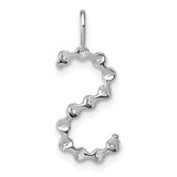 True Origin 14k White Gold 3/8 carat Lab Grown Diamond VS DEF Alphabet S Pendant