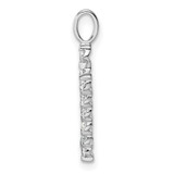 True Origin 14k White Gold 3/8 carat Lab Grown Diamond VS DEF Alphabet V Pendant