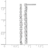 True Origin 14k White Gold 3/8 carat Lab Grown Diamond VS DEF Post Dangle Earrings