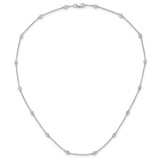 True Origin 14k White Gold 3/8 carat Lab Grown Diamond VS+ F+ Sixteen Station 16 inch Necklace