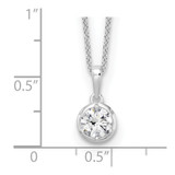 True Origin 14k White Gold 5/8 carat Lab Grown Diamond VS DEF 18 inch Solitaire Pendant Necklace