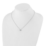 True Origin 14k White Gold 5/8 carat Lab Grown Diamond VS DEF 18 inch Solitaire Slide Necklace