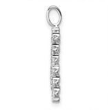 True Origin 14k White Gold 5/8 carat Lab Grown Diamond VS DEF Alphabet M Pendant