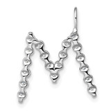 True Origin 14k White Gold 5/8 carat Lab Grown Diamond VS DEF Alphabet M Pendant