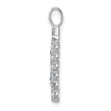 True Origin 14k White Gold 5/8 carat Lab Grown Diamond VS DEF Alphabet N Pendant