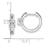 True Origin 14k White Gold 5/8 carat Lab Grown Diamond VS DEF Hinged Hoop Earrings - EM-93E91922-2112