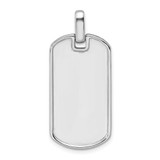 True Origin 14K White Gold Men's 1 carat Lab Grown Diamond VS D E F  Dog Tag Pendant - PM-836B9C2B-8152