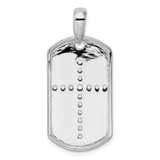 True Origin 14K White Gold Men's 1/2 carat Lab Grown Diamond VS  D E F Cross Dog Tag Pendant