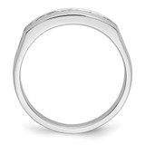 True Origin 14k White Gold Men's 1/2 carat Lab Grown Diamond VS DEF Channel Band