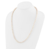 14k 8-9mm White Round Akoya Saltwater Cultured Pearl 24 inch Necklace