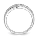 True Origin 14K White Gold Men's 1/4 carat Lab Grown Diamond VS  D E F  Brushed and Polished Band