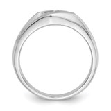True Origin 14K White Gold Men's 1/5 carat Lab Grown Diamond VS  D E F  Brushed and Polished Band