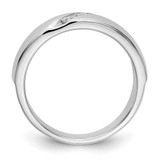 True Origin 14k White Gold Men's 1/5 carat Lab Grown Diamond VS DEF Band