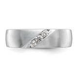 True Origin 14k White Gold Men's 1/5 carat Lab Grown Diamond VS DEF Band