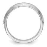 True Origin 14K White Gold Men's 1/6 carat Lab Grown Diamond VS  D E F Band