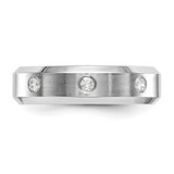 True Origin 14K White Gold Men's 1/6 carat Lab Grown Diamond VS  D E F Band