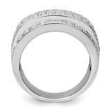 True Origin 14k White Gold Men's 3 carat Lab Grown Diamond VS D E F Heirloom Ring