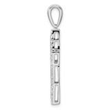 True Origin White Gold 14k 1 carat Lab Grown Diamond VS D E F Cross Pendant - PM-AFB2C079-4449