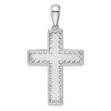 True Origin White Gold 14k 1 carat Lab Grown Diamond VS D E F Cross Pendant - PM-AFB2C079-4449