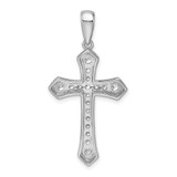 True Origin White Gold 14k 3/4 carat Lab Grown Diamond VS D E F Cross Pendant - PM-3ACAB876-8861