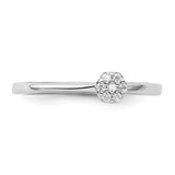 Two Promises 14k White Gold 1/15 carat Lab Grown Diamond VS/SI+ G+ Complete Promise Band