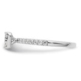 Two Promises 14k White Gold 1/2 carat Lab Grown Diamond VS/SI+ G+ Complete Cluster Engagement Ring