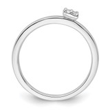 Two Promises 14k White Gold 1/20 carat Lab Grown Diamond VS/SI+ G+ Complete Promise Band - RM-118C6BCC-7744