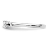 Two Promises 14k White Gold 1/20 carat Lab Grown Diamond VS/SI+ G+ Complete Promise Band - RM-118C6BCC-7744