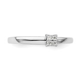 Two Promises 14k White Gold 1/20 carat Lab Grown Diamond VS/SI+ G+ Complete Promise Band - RM-118C6BCC-7744